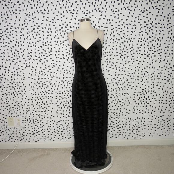 House of Harlow 1960 x Revolve Black Velvet Rae Crisscross Back Slip Dress - Picture 3 of 11